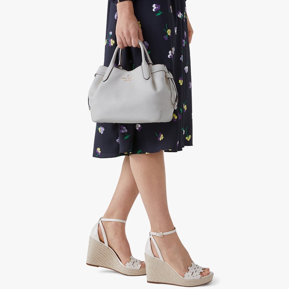 KATE SPADE Dumpling Pebbled Leather Triple Compartment Satchel